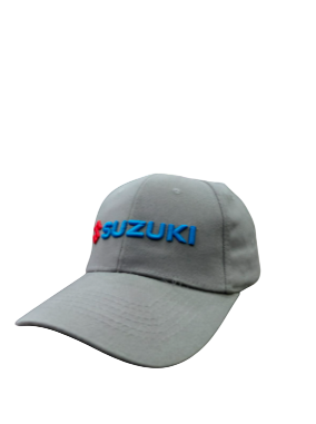 Suzuki 6 Panel Brushed Cotton Cap   Grey