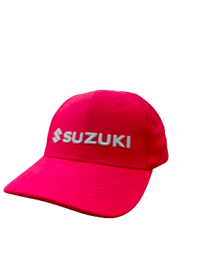 Suzuki 6 Panel Brushed Cotton Cap   Red