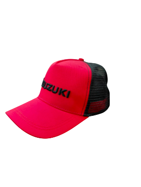 Suzuki Trucker Cap   Red & Black